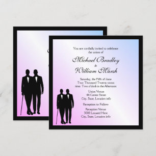 Violet Gay Wedding Invitation