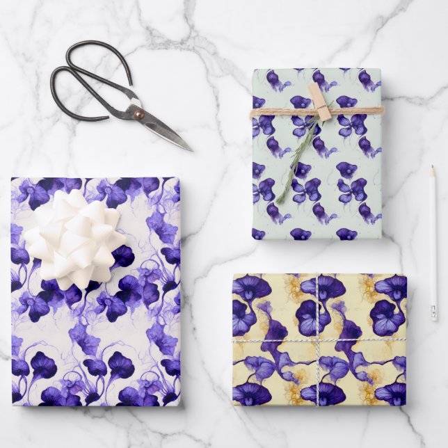 violet gift paper set (Front)