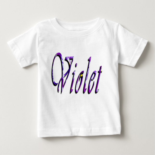 Violet Girls Name,  Baby T-Shirt (Front)