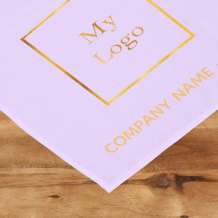 Violet gold salon business logo short table runner