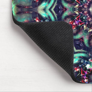 Violet gradient branch medallion on dark sand thro mouse pad
