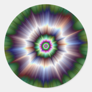 Violet Green and Blue Super Nova Sticker