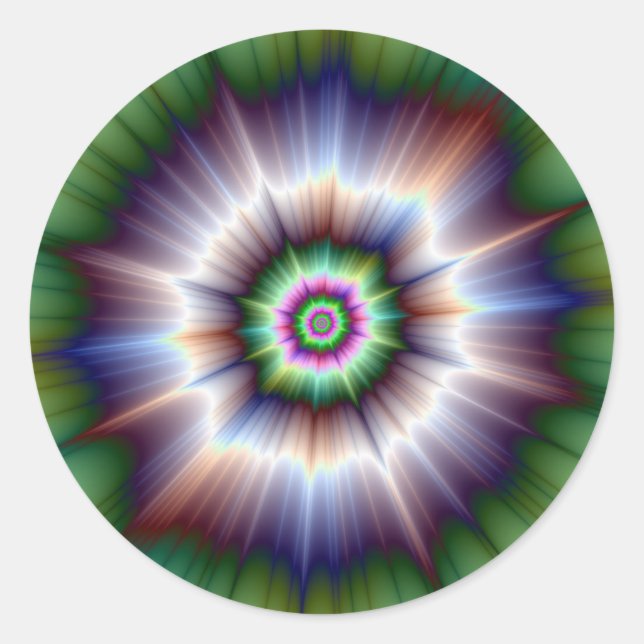 Violet Green and Blue Super Nova Sticker (Front)