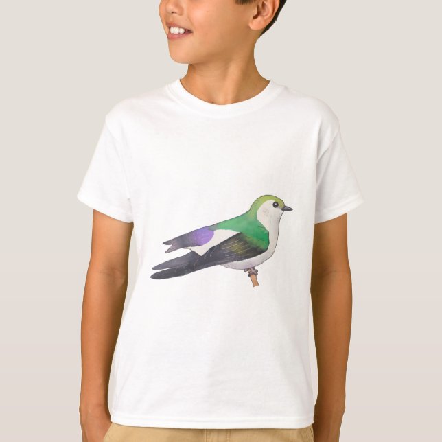 Violet-Green Swallow bird species art T-Shirt (Front)