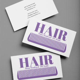 Violet Hairdressers Business Card