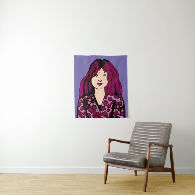 Violet haired Lass Tapestry (In Situ)