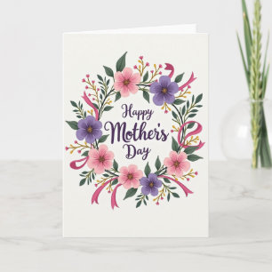 Violet Happy Mothers Day Card