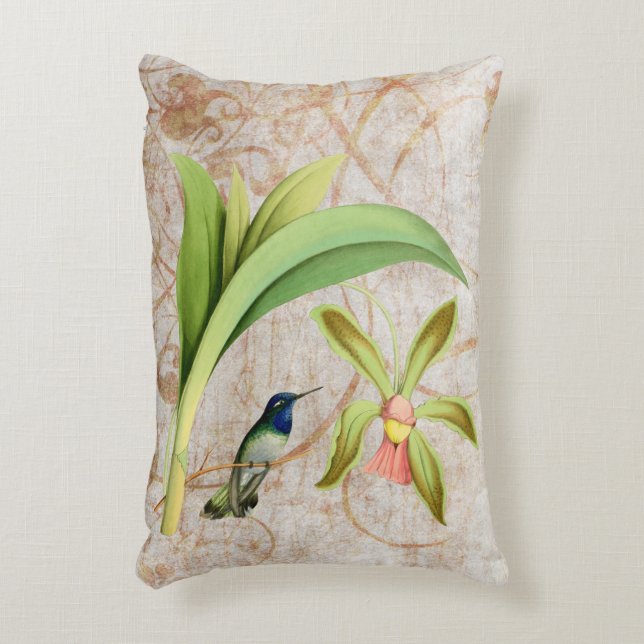 Violet Headed Hummingbird Accent Pillow (Front(Vertical))