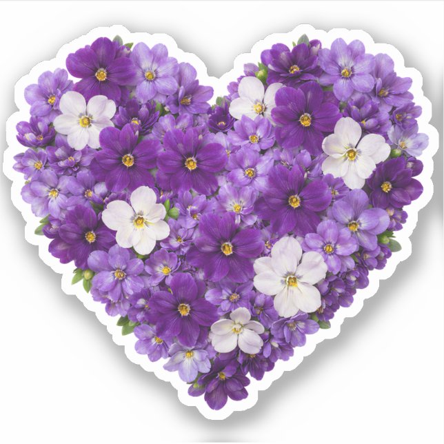 Violet Heart February Birth Flower (Front)