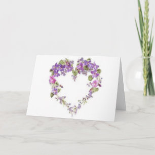 Violet Heart Greeting Card