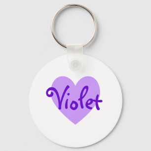 Violet Heart Key Ring