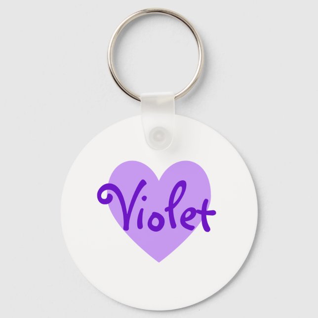 Violet Heart Key Ring (Front)