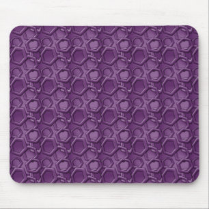 Violet Hexagons Pattern Mouse Pad