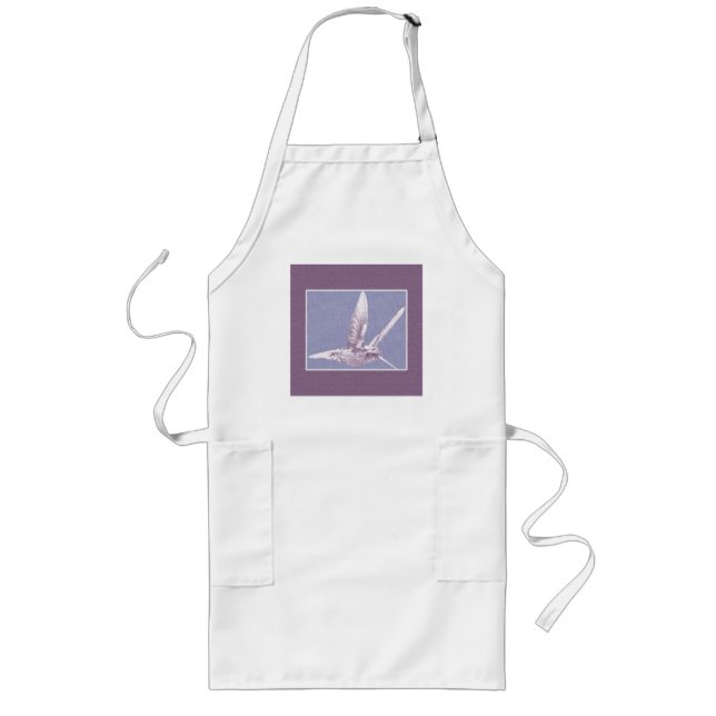 Violet Hummingbird Apron (Front)