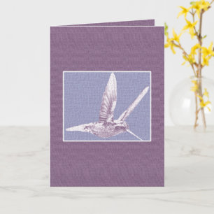 Violet Hummingbird Greeting Card