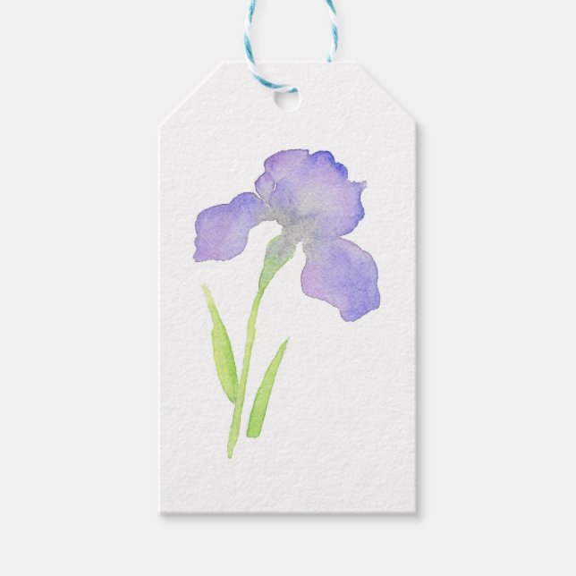 Violet Iris Gift Tags (Front)