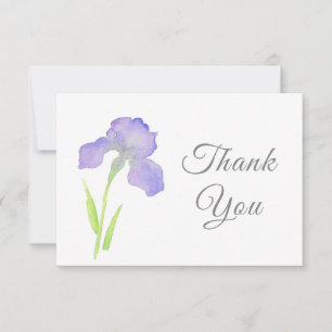 Violet Iris Thank You Card
