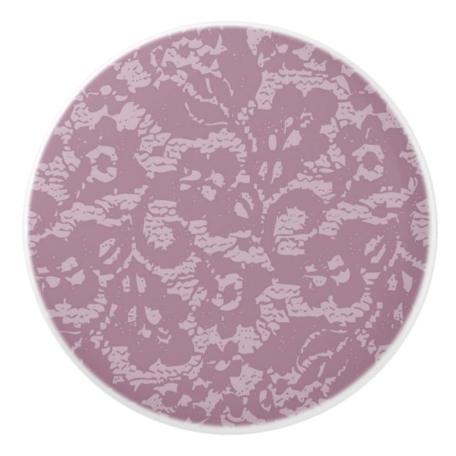 Violet lace ceramic knob (Front)