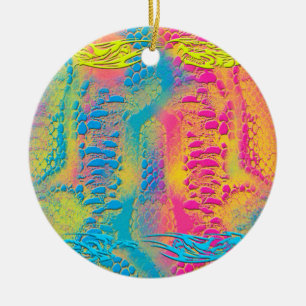 VIOLET LACE -  Digital - Fractal Art - Ceramic Ornament