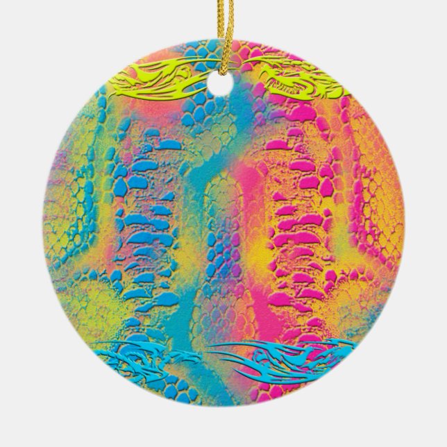 VIOLET LACE -  Digital - Fractal Art - Ceramic Ornament (Front)