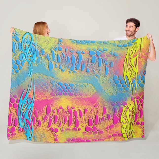 VIOLET LACE -  Digital - Fractal Art - Fleece Blanket (In Situ)