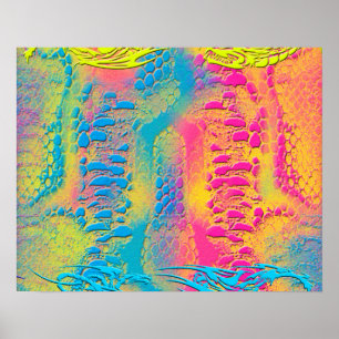 VIOLET LACE -  Digital - Fractal Art - Poster