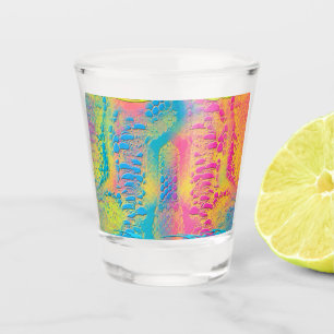 VIOLET LACE - Digital - Fractal Art - Shot Glass
