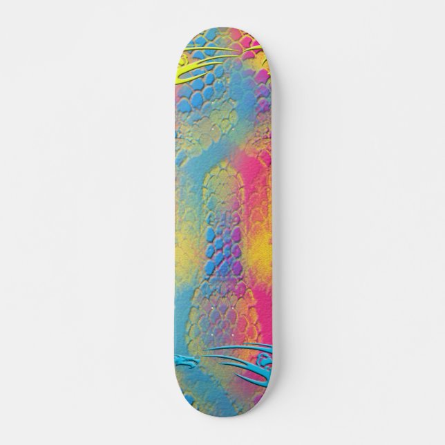 VIOLET LACE -  Digital - Fractal Art - Skateboard (Front)