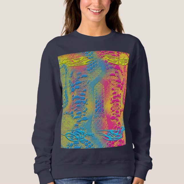 VIOLET LACE -  Digital - Fractal Art - Sweatshirt (Front)
