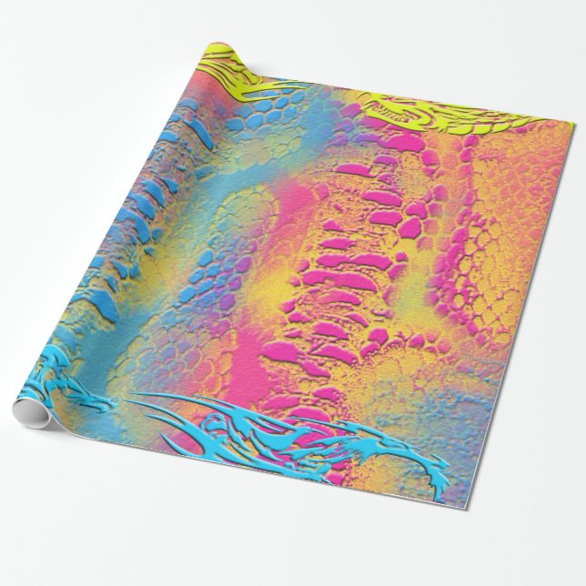VIOLET LACE -  Digital - Fractal Art - Wrapping Paper (Unrolled)