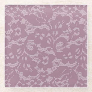 Violet lace glass coaster