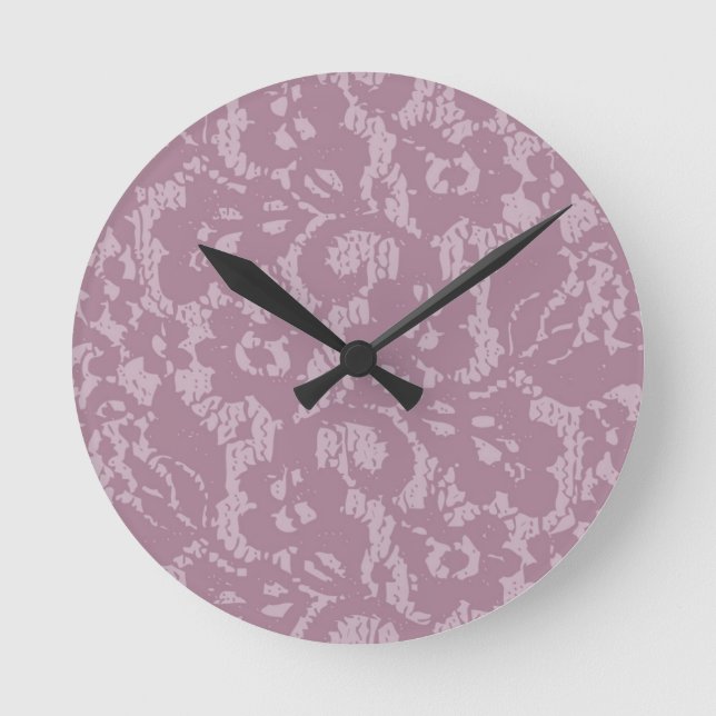Violet lace round clock (Front)