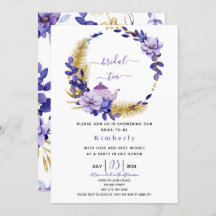 Violet Lavender & GoldFloral Bridal Tea