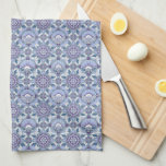 Violet, Lavender, Lilac, Blues & White Art Deco Tea Towel<br><div class="desc">Muted Violet,  Dusty Lavender,  Soft Lilac,  Deep Slate Blue,  Steel Blue,  Powder Blue,  Stone Gray,  Silver Gray,  Indigo &
White Art Deco Pattern</div>