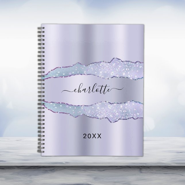 Violet lavender metal agate marble name 2022  planner (Creator Uploaded)