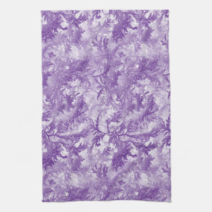 Violet Leaves Tea Towel