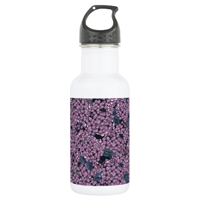 Violet Lilac garden 532 Ml Water Bottle (Front)