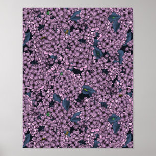 Violet Lilac garden Poster