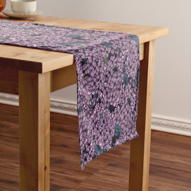 Violet Lilac garden Short Table Runner (In Situ)