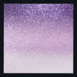 Violet Lilac Pastel Purple Triple Glitter Ombre Faux Canvas Print<br><div class="desc">This girly and chic design is perfect for the girly girl. It depicts faux printed sparkly triple sparkly glitter ombre gradient of violet purple, lilac purple, and pastel purple. It's pretty, modern, trendy, and unique. ***IMPORTANT DESIGN NOTE: For any custom design request such as matching product requests, colour changes, placement...</div>