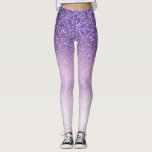 Violet Lilac Pastel Purple Triple Glitter Ombre Leggings<br><div class="desc">This girly and chic design is perfect for the girly girl. It depicts faux printed sparkly triple sparkly glitter ombre gradient of violet purple, lilac purple, and pastel purple. It's pretty, modern, trendy, and unique. ***IMPORTANT DESIGN NOTE: For any custom design request such as matching product requests, colour changes, placement...</div>