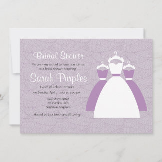 Violet Lilac Purple Custom Bridal Shower Invites