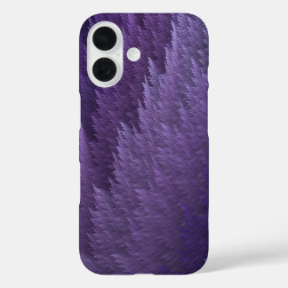 Violet Lilac Purple Tartan Feather Pattern iPhone 16 Case