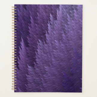 Violet Lilac Purple Tartan Feather Pattern Planner