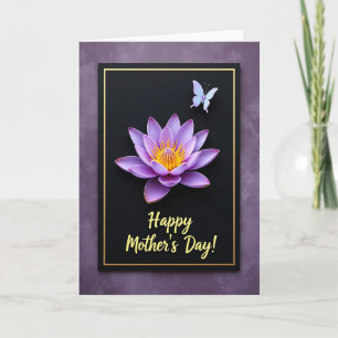 Violet Lotus Mothers Day Card