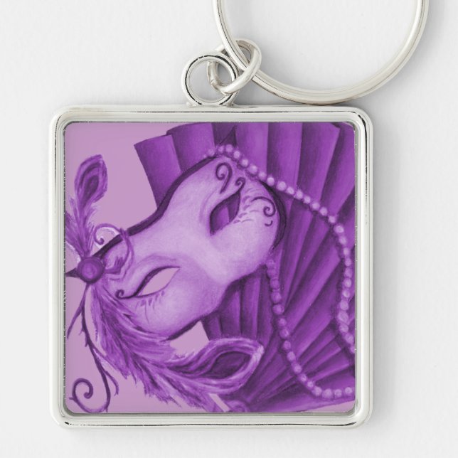 Violet Masquerade Key Ring (Front)