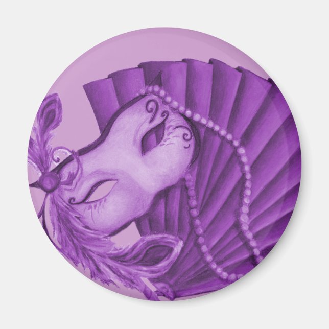 Violet Masquerade Magnet (Front)