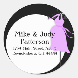 Violet Maternity Dress Round Return Address Label
