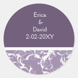 violet Monogram envelope seal