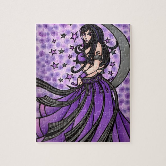 Violet Moon Belly Dancer Jigsaw Puzzle (Vertical)